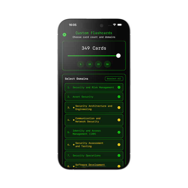 CISSP Custom Flashcard